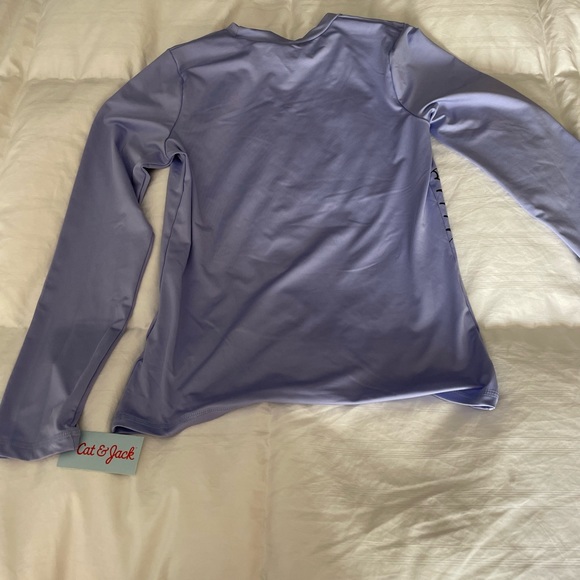 Cat & Jack Girls Rashguard XL - Purple Mermaid - Picture 4 of 5